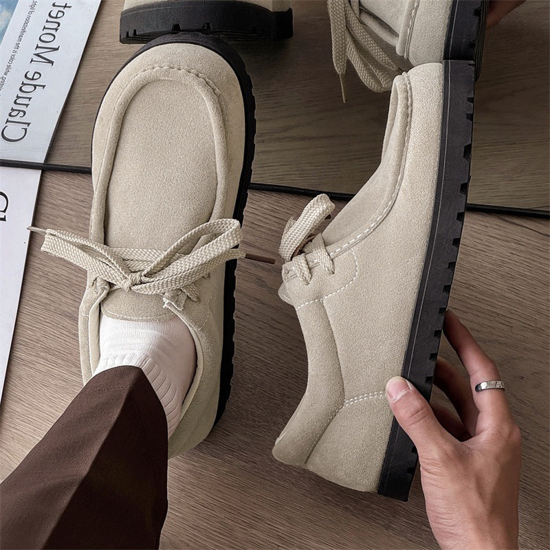 Retro Suede Lace-Up Casual Shoes | Multi-Color Minimalist All-Day Comfort Shoes