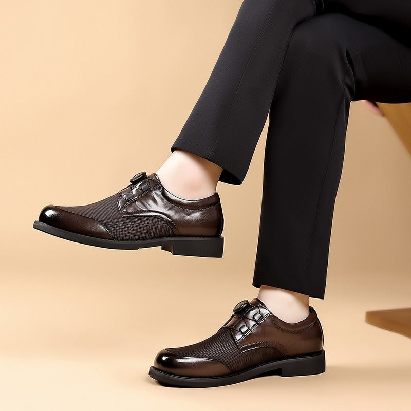 2026 Swivel Buckle Ice Mesh Business Casual Shoes Men's Slip-on Comfortable Breathable Shoes
