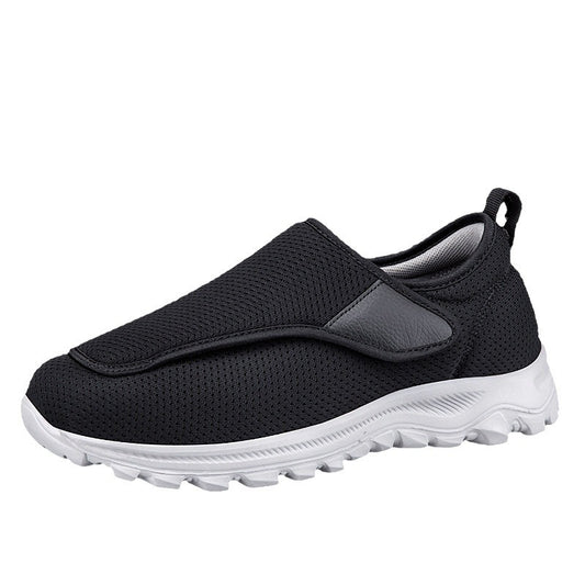 Slip On Walking Shoes Black - Breathable Mesh Lightweight Comfort Sneakers