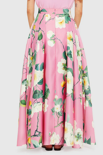 Fab Pink Floral Elegant Skirt