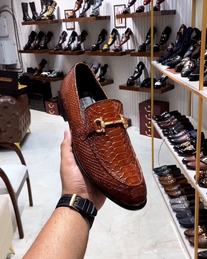 COBRA SCALED MOCCASINS