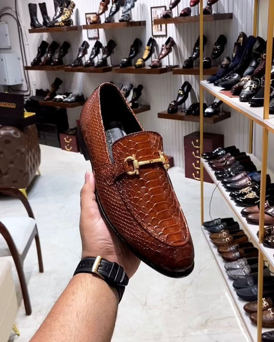 COBRA SCALED MOCCASINS