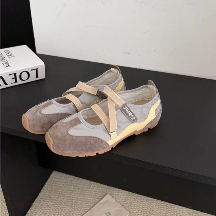 Women’s Mary Jane Style Training Shoes Cross Strap Flat Casual Sneakers