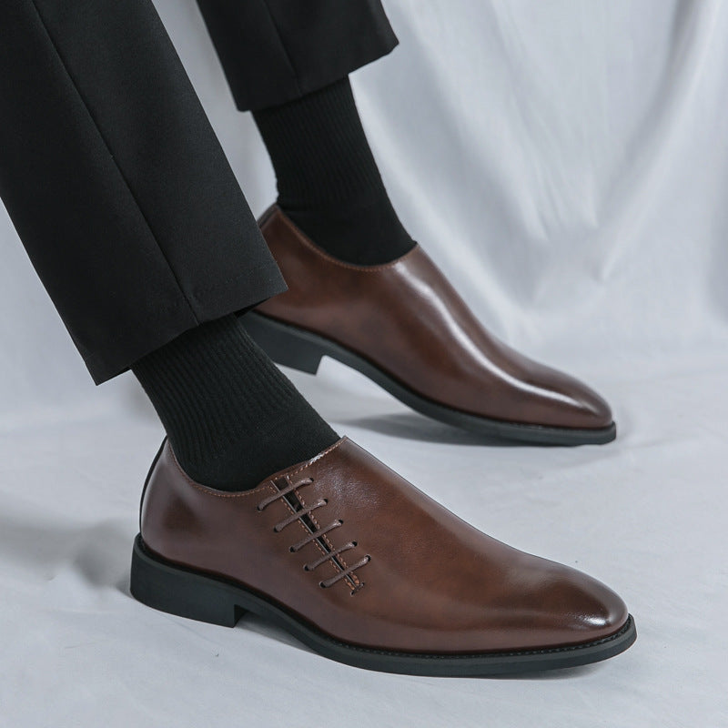 Verdancer Men's Slip-On Dress Shoes, Polished Leather,