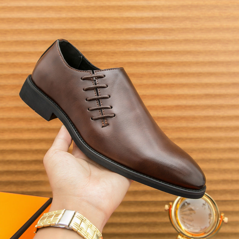 Verdancer Men's Slip-On Dress Shoes, Polished Leather,