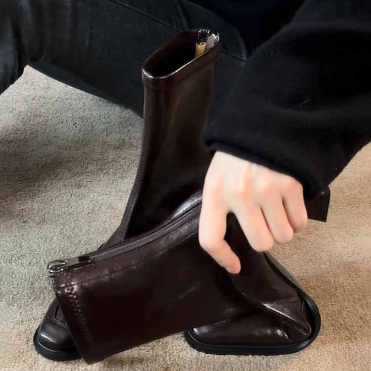 Women's Thin Square Heel Boots Stretch Stretch Boots Summer Wear