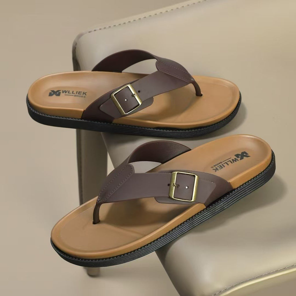 Verdancer Men's Buckle Strap Flip-Flops