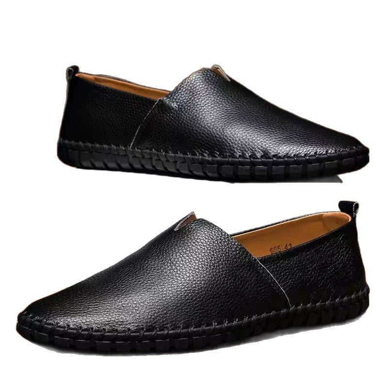 Casual Slip On Loafers Men Soft Leather Driving Moccasins Daily Walking Shoes