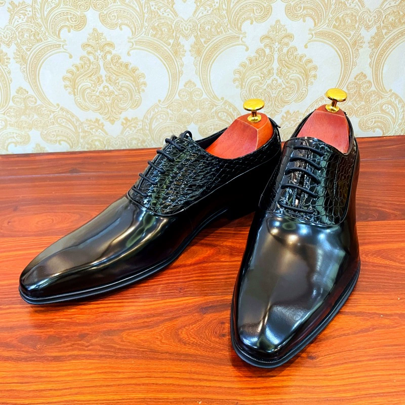 Crocodile Scale Oxford Shoes
