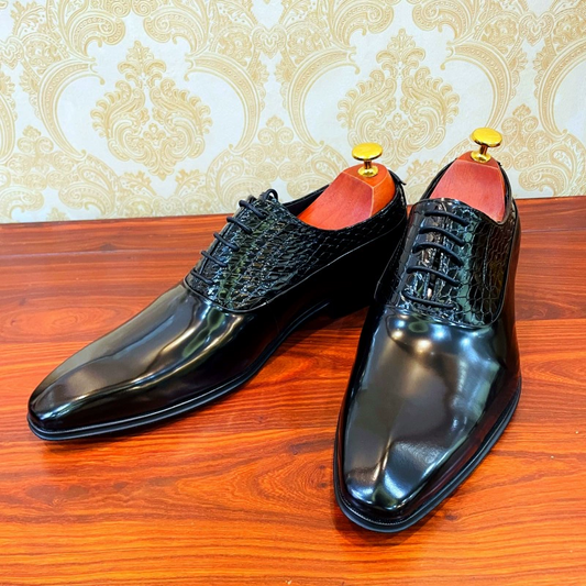 Crocodile Scale Oxford Shoes