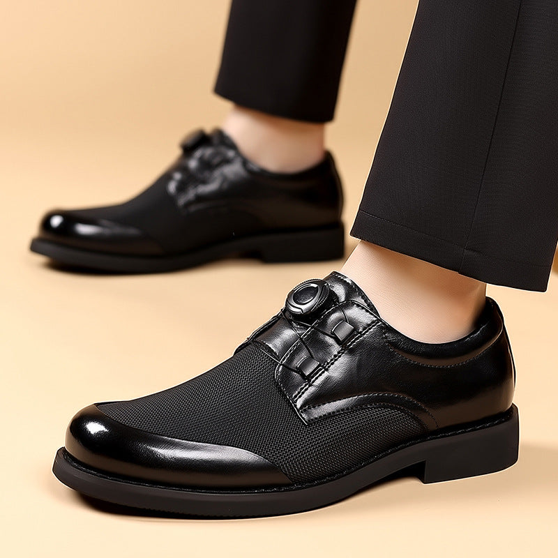 2026 Swivel Buckle Ice Mesh Business Casual Shoes Men's Slip-on Comfortable Breathable Shoes