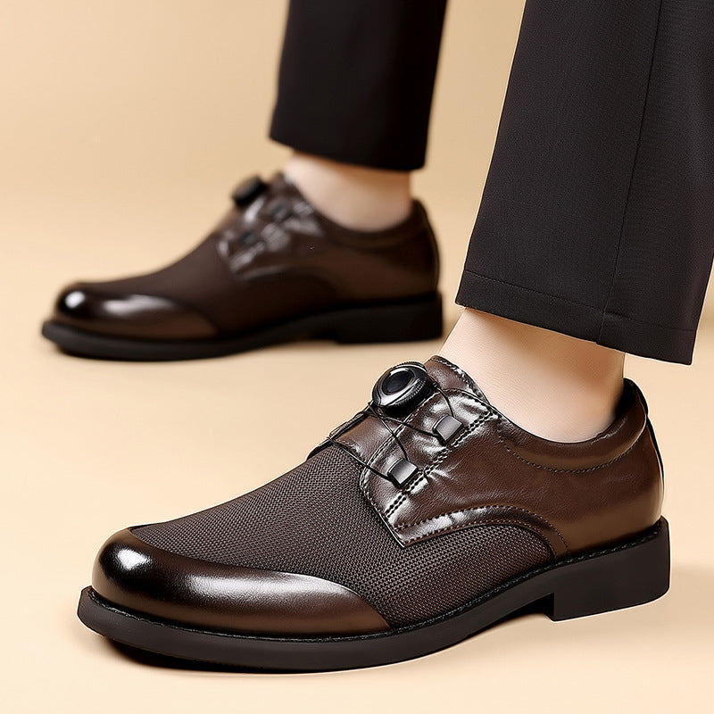 2026 Swivel Buckle Ice Mesh Business Casual Shoes Men's Slip-on Comfortable Breathable Shoes