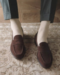 Suede Penny Loafers Business Casual Dress Shoes For Men