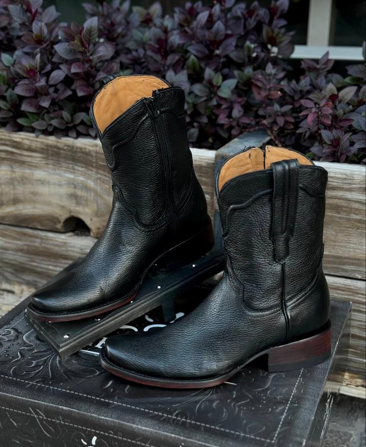 Original Deerskin  Zipper Cowboy Boots