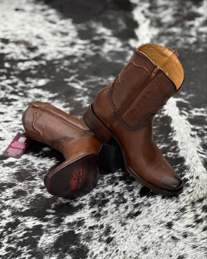 Original Deerskin  Zipper Cowboy Boots