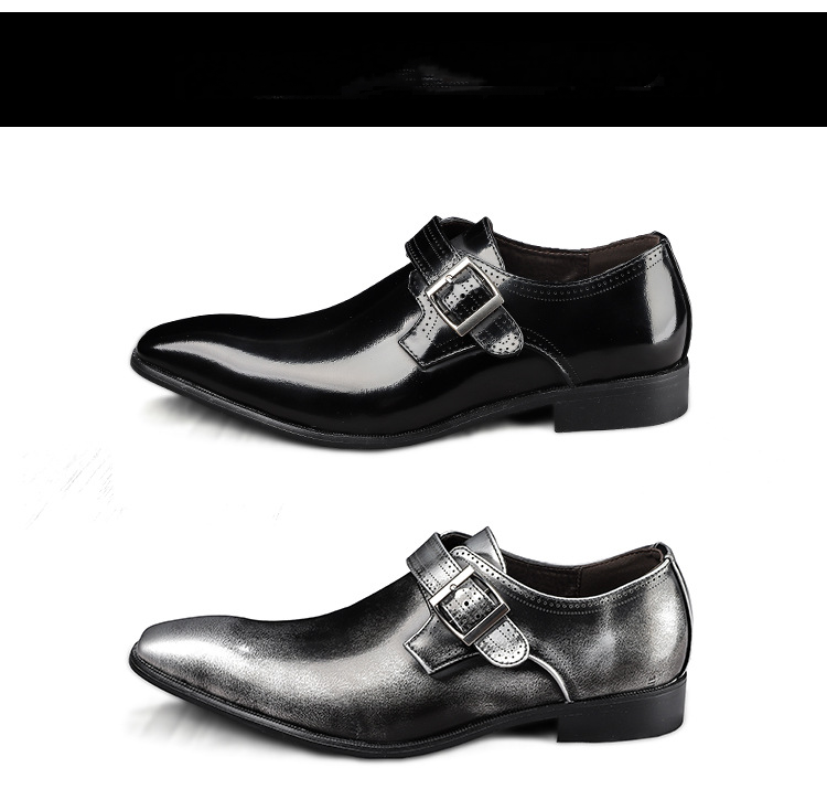 Business Square Toe Leather Shoes