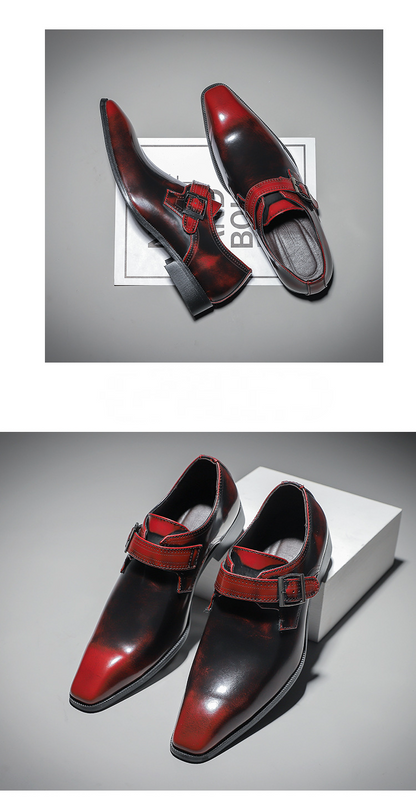 Business Square Toe Leather Shoes