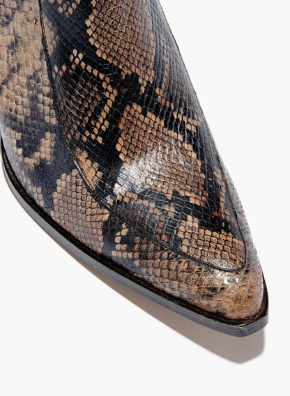 Men's Snake Pointed Thick Heel Stretch Side Cloth Autumn And Winter Fashionable Boots