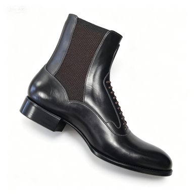 Men’s Handcrafted Polished Leather Chelsea Ankle Boots