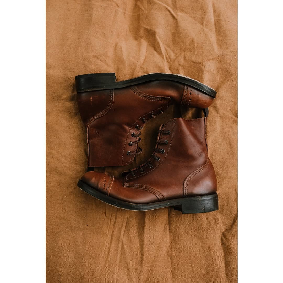 Men's Classic Leather Lace-Up Combat Army Boots