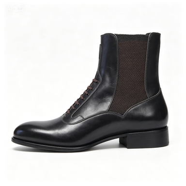 Men’s Handcrafted Polished Leather Chelsea Ankle Boots