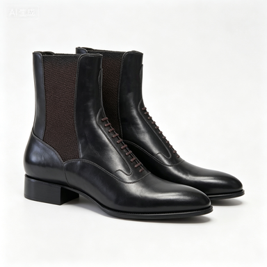 Men’s Handcrafted Polished Leather Chelsea Ankle Boots
