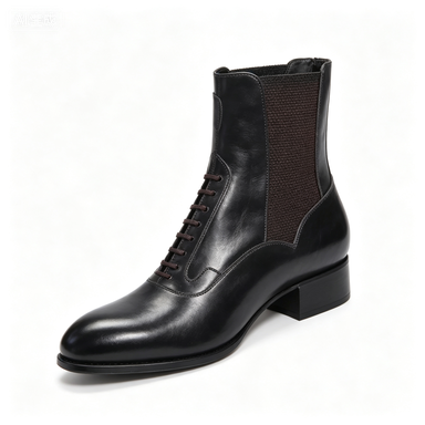 Men’s Handcrafted Polished Leather Chelsea Ankle Boots