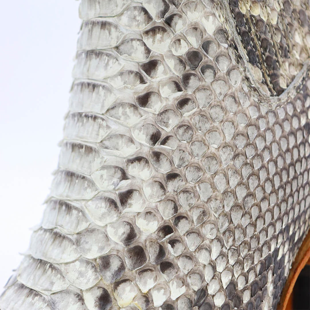Men's Python Print Western Chelsea Boots | Exotic Snake Skin Pattern Pull-On Ankle Boots