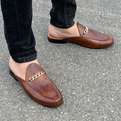 Pure Leather Handmade Mules-133 Black