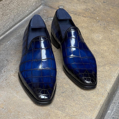 Le Mocassin Whole Cut - Full Crocodile - Centrato Cut
