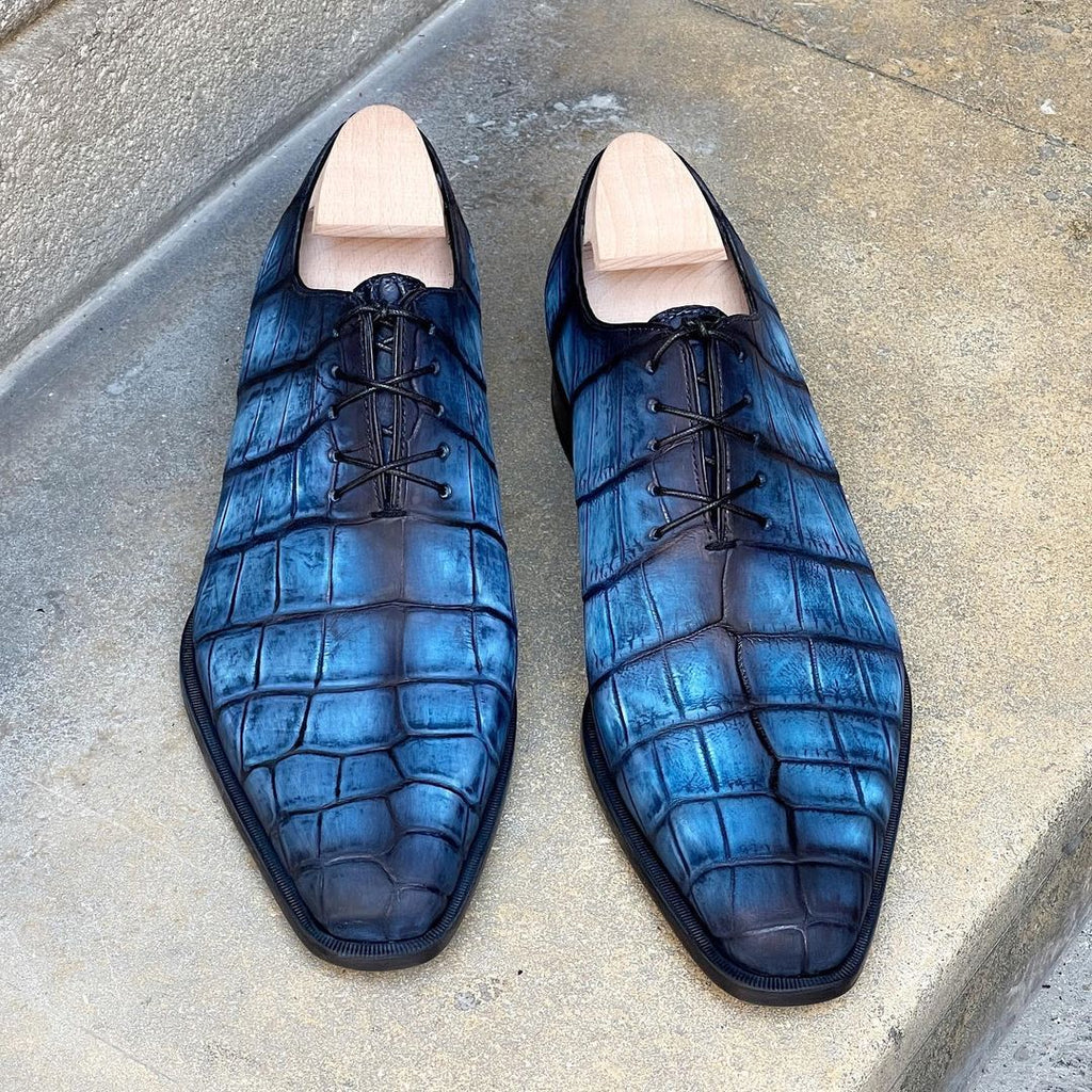 Le One Cut - Full Handsanded Blue Crocodile whole Cut