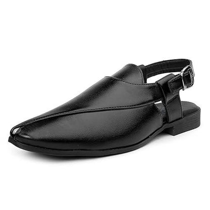 Air Cushion Outsole Leather Peshawar Sandals