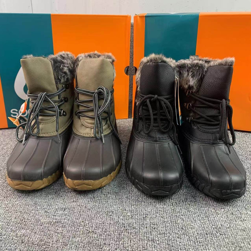 Outdoor Cold Anti-Slip Rain Padded Warm Mid-Calf Snow Boots