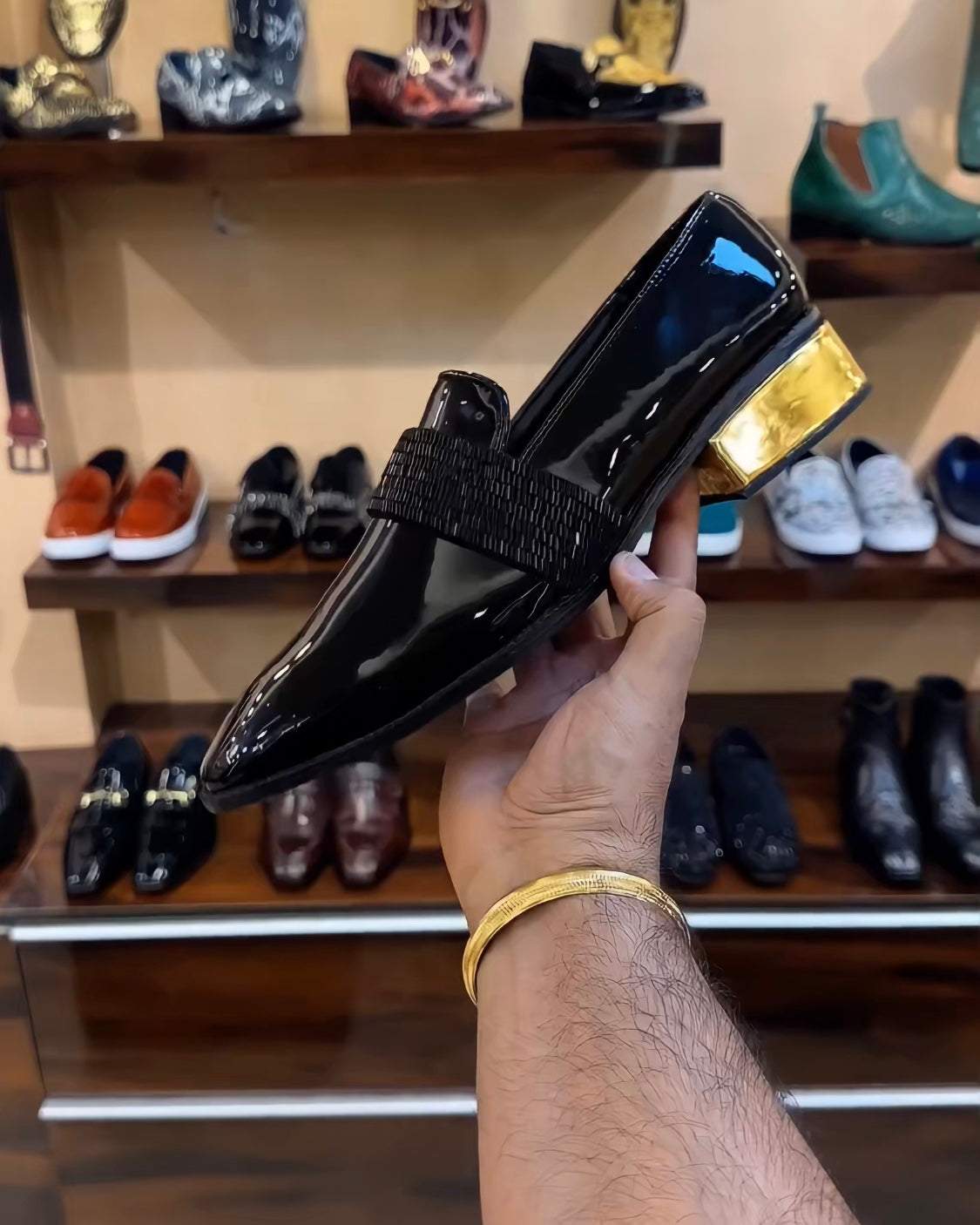 Patent Tux Moccasins