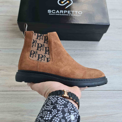 Paris Men's Genuine Suede Leather Boots