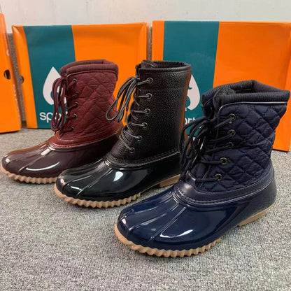 Outdoor Cold Anti-Slip Rain Padded Warm Mid-Calf Snow Boots-2