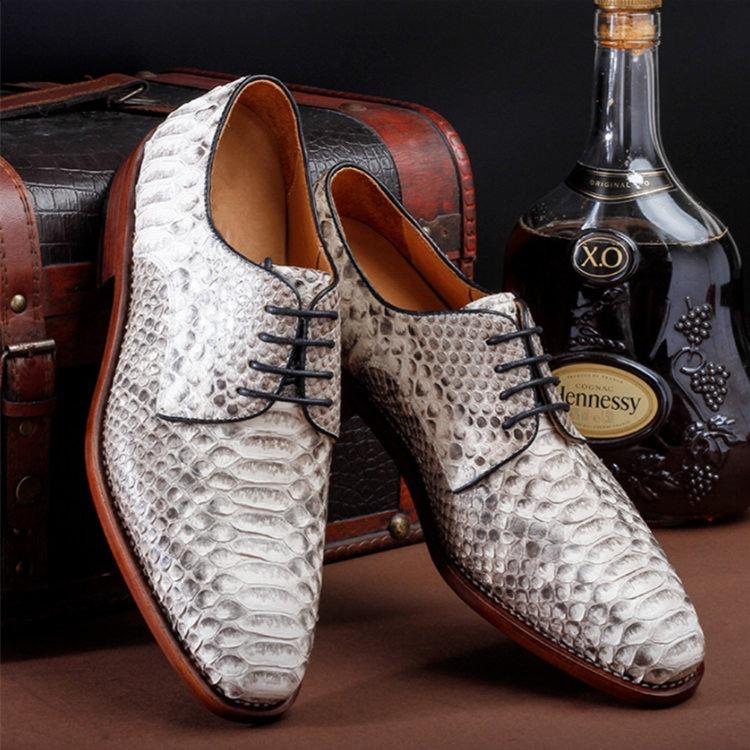 Business Snakeskin Shoes/Casual Python Skin Shoes for Men