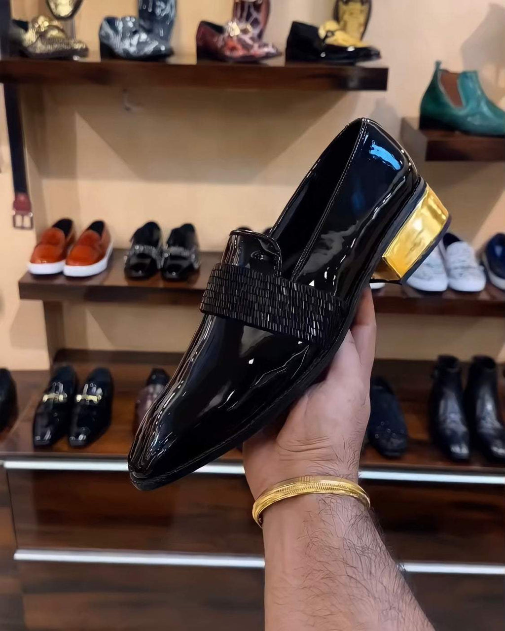 Patent Tux Moccasins
