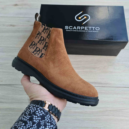 Paris Men's Genuine Suede Leather Boots
