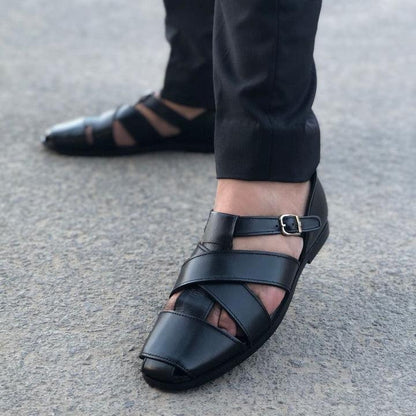 LE Pure Leather Handmade Cross Choco-311