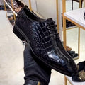 Full Cut Crocodile Lace Up Men's Shoes