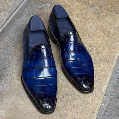 Le Mocassin Whole Cut - Full Crocodile - Centrato Cut