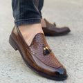 The Brown Textured Shoes