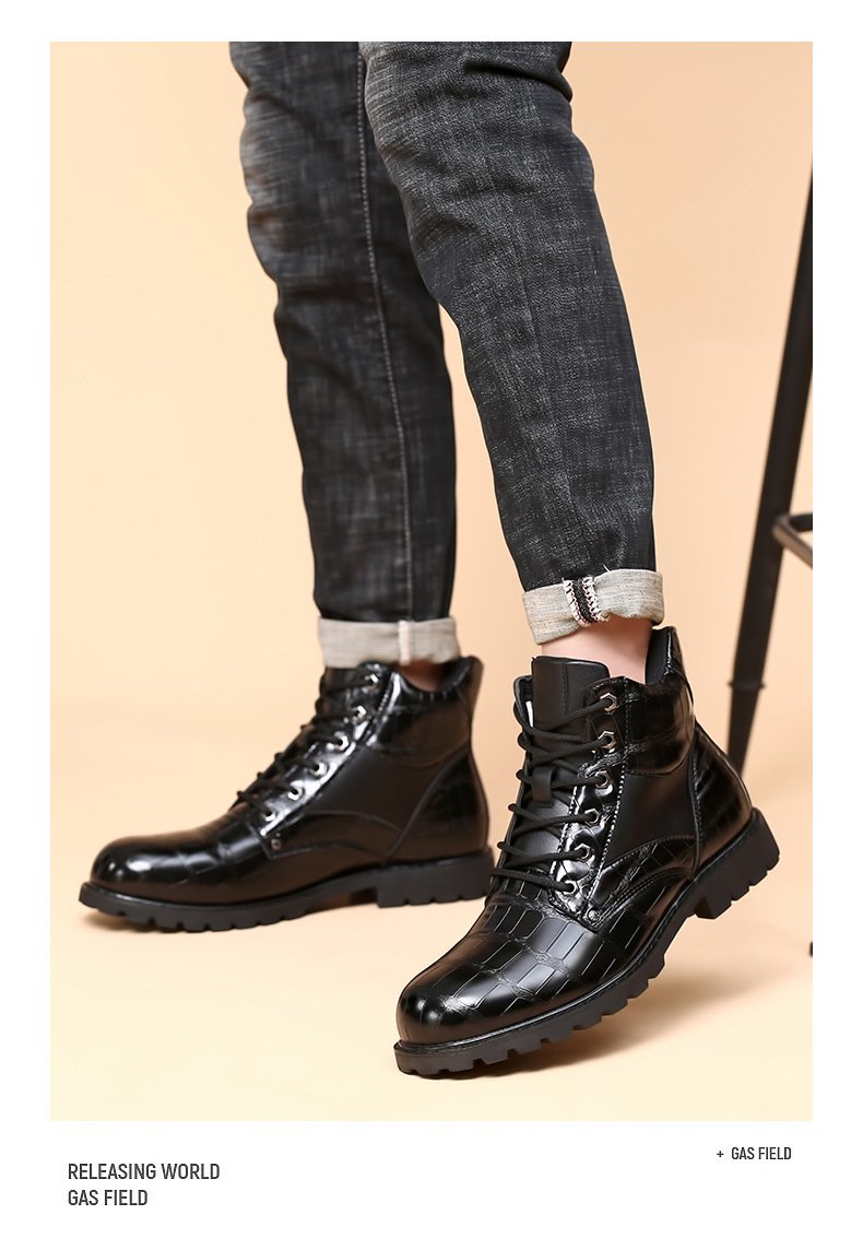 Fashion Men's Mid Boots Martin Boots