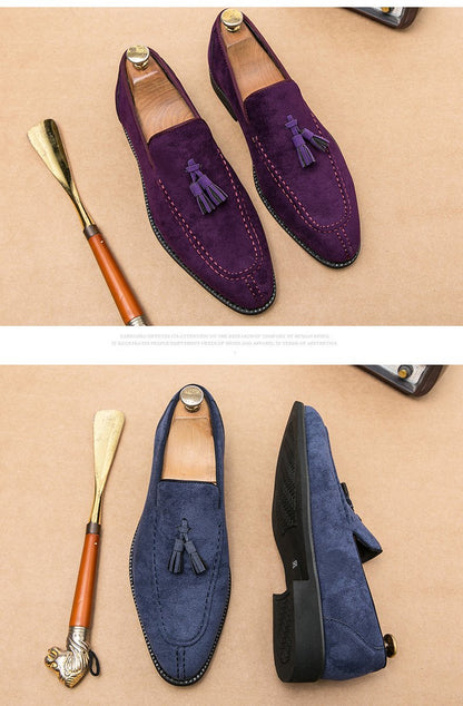Lincoln Loafer - Night Blue Suede Shoes - MTO