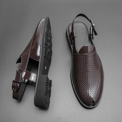 Breathable openwork business casual shoes