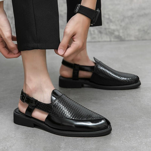 Breathable openwork business casual shoes