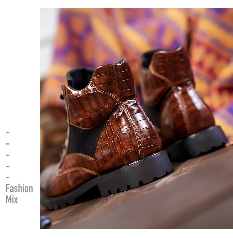 Fashion Men's Mid Boots Martin Boots
