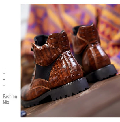 Fashion Men's Mid Boots Martin Boots