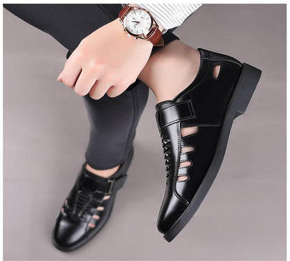 Casual Business Hollowed Out Leather Shoes